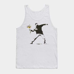 Banksy flower grenade Tank Top